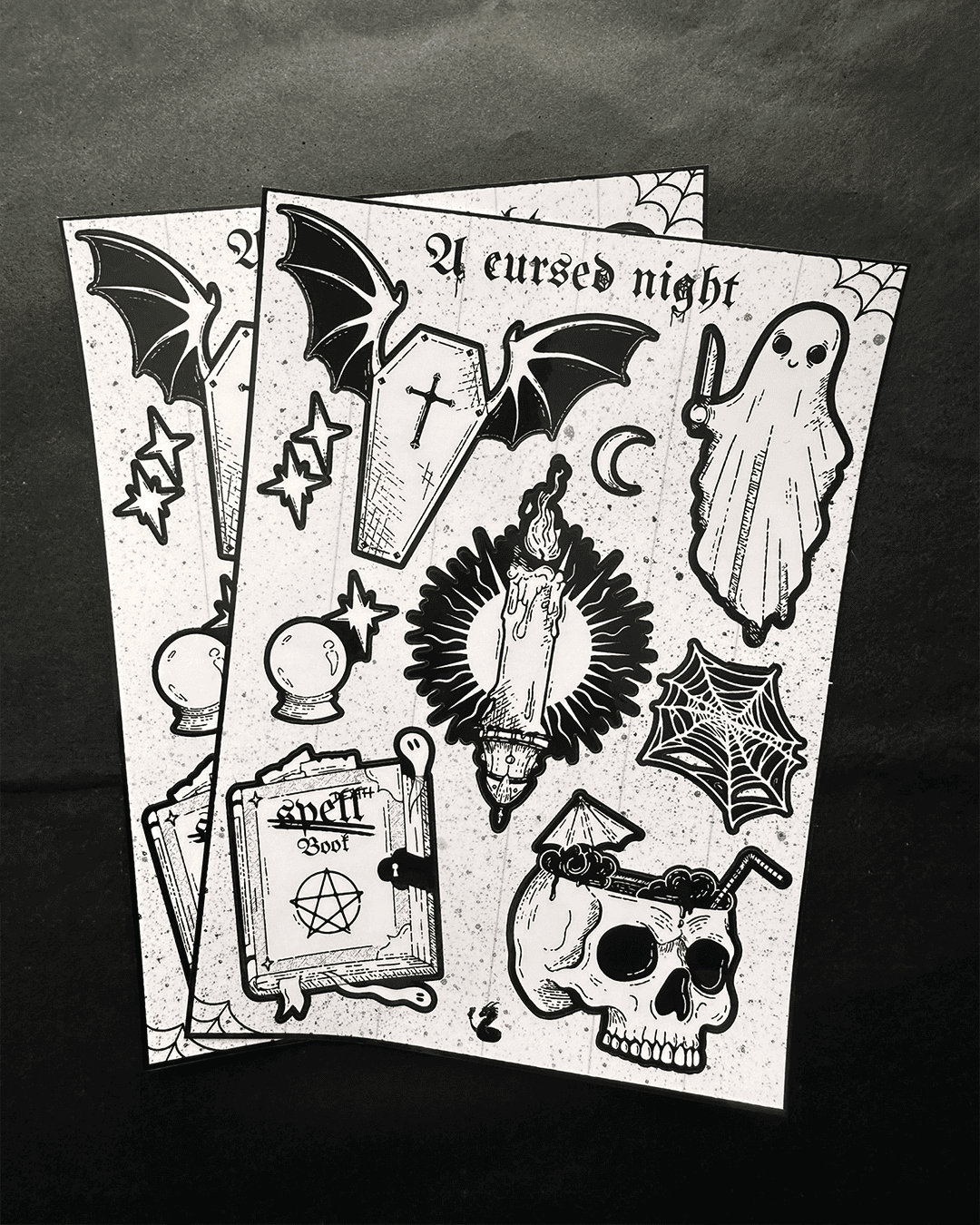 Planche stickers - A cursed night