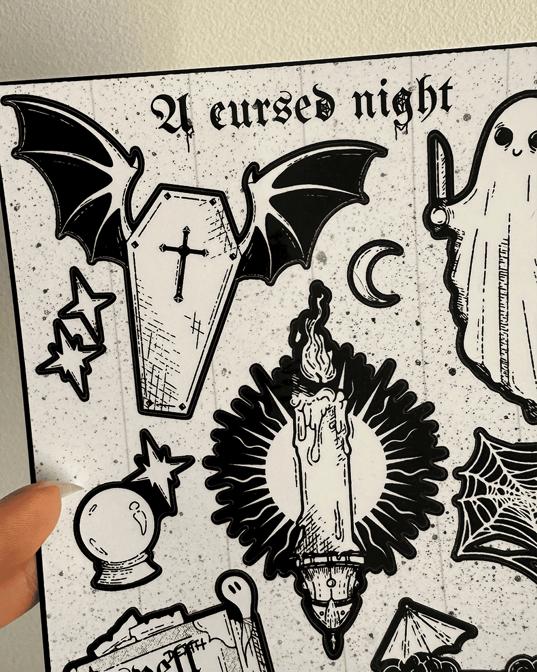 Planche stickers - A cursed night