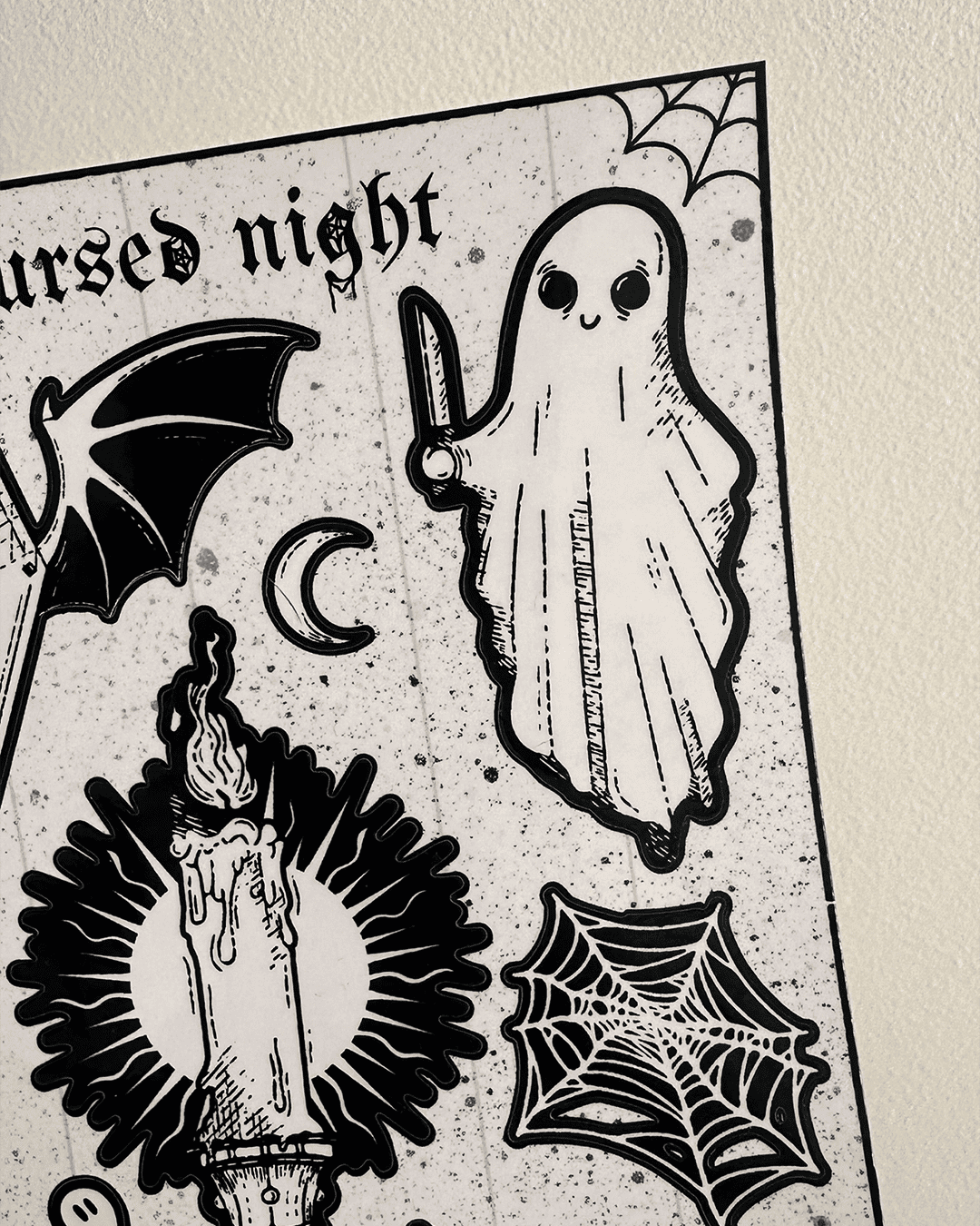 Planche stickers - A cursed night