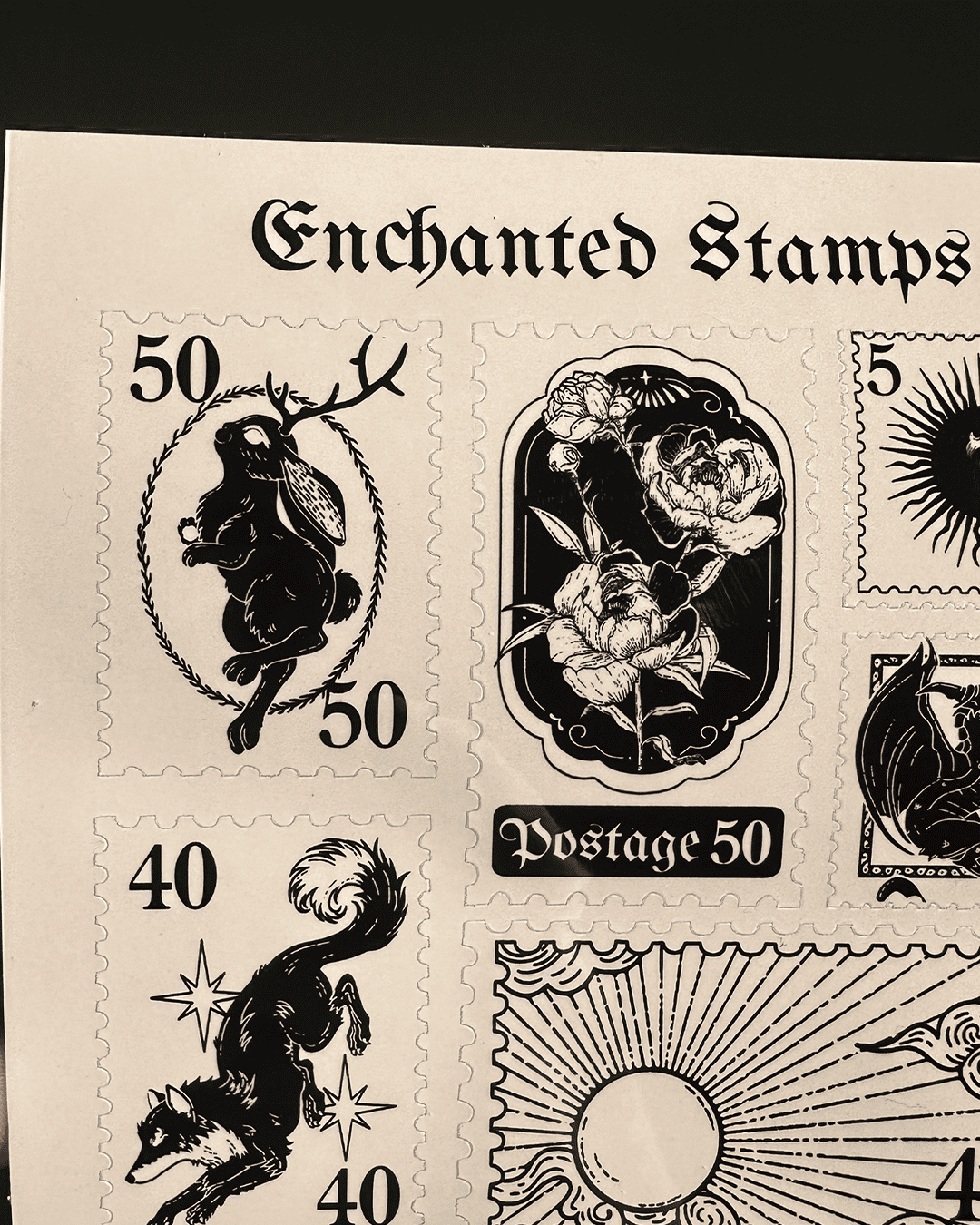 Planche stickers - Timbres