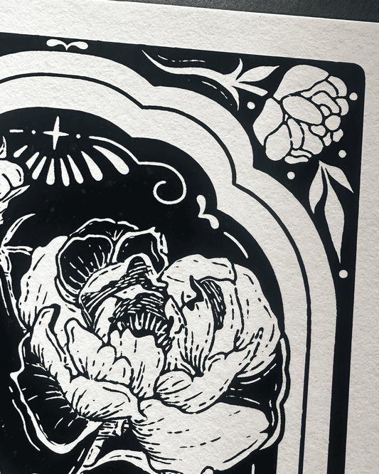 Print pivoines