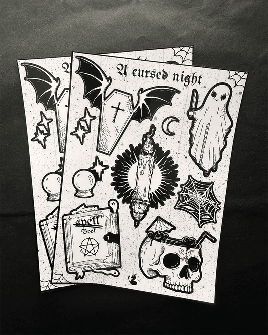 Planche stickers - A cursed night
