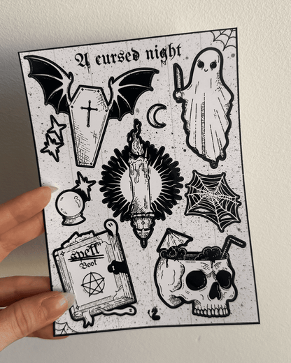 Planche stickers - A cursed night