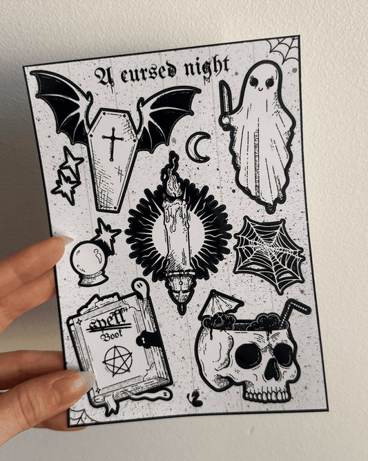 Planche stickers - A cursed night
