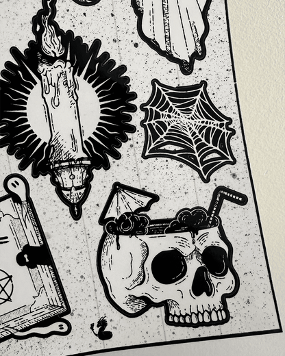 Planche stickers - A cursed night
