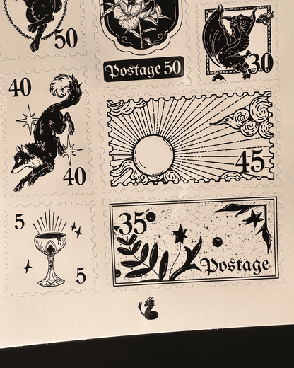 Planche stickers - Timbres