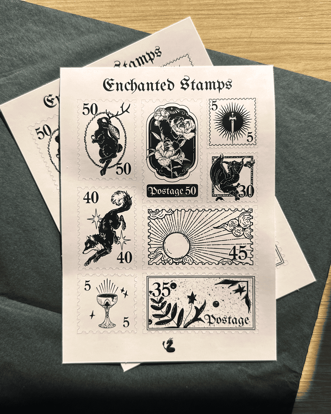 Planche stickers - Timbres