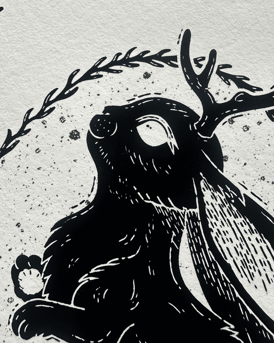 Print lapin détail