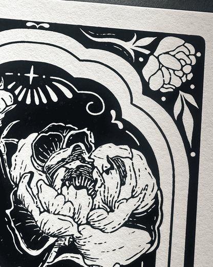 Print pivoines