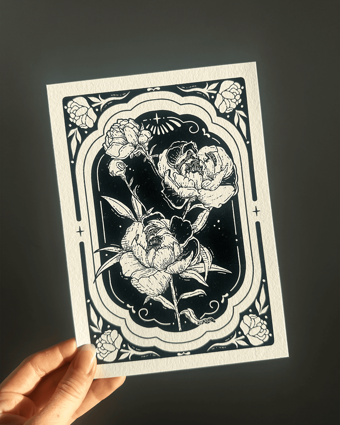 Print pivoines