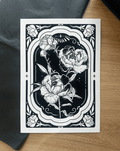 Print pivoines